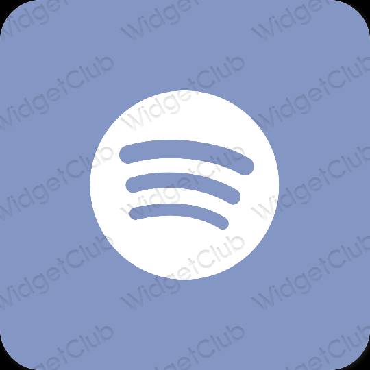Estético azul pastel Spotify iconos de aplicaciones