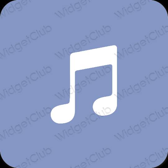 Ästhetisch pastellblau LINE MUSIC App-Symbole
