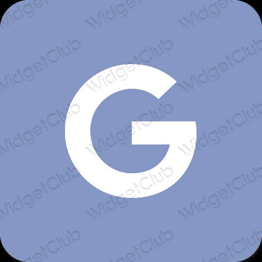 Stijlvol pastelblauw Google app-pictogrammen