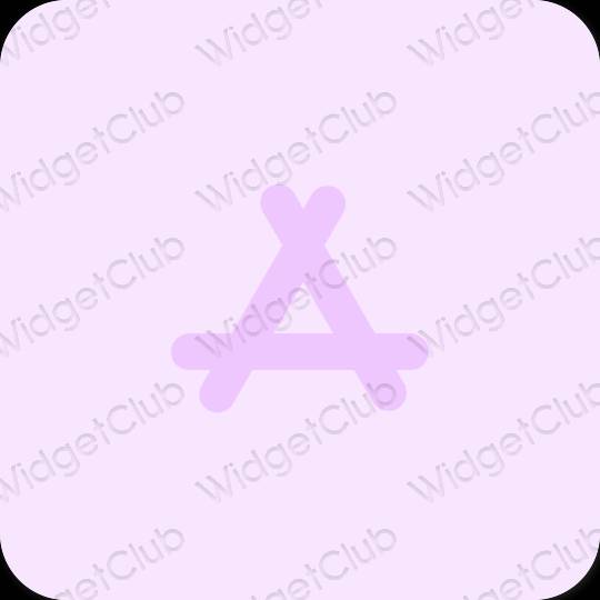 Estetinis violetinė AppStore programėlių piktogramos
