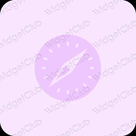 эстетический пурпурный Safari значки приложений