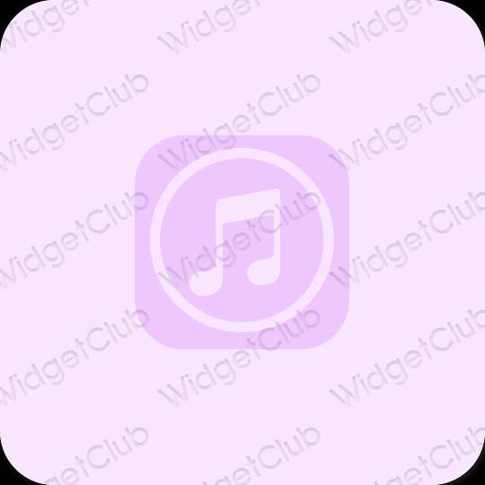 Estetik ungu Apple Music ikon aplikasi