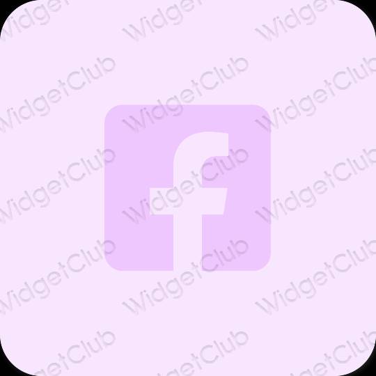 Estetik ungu Facebook ikon aplikasi