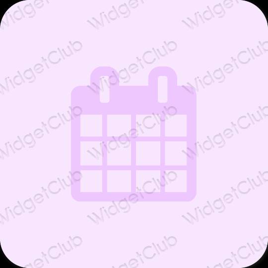 Estetik mor Calendar uygulama simgeleri