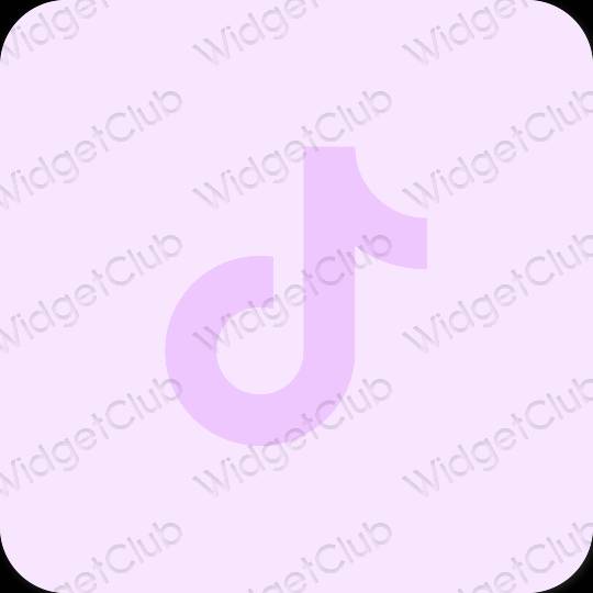 Estetinis violetinė TikTok programėlių piktogramos