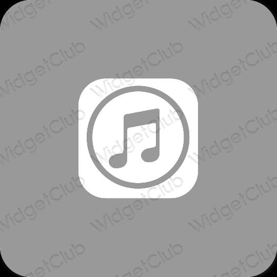 Æstetisk grå Music app ikoner