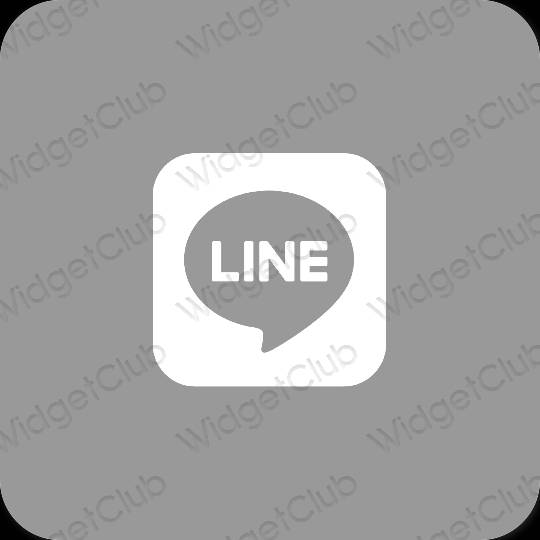 미적인 회색 LINE 앱 아이콘