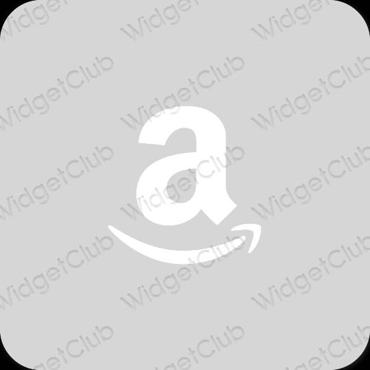 Estetyka szary Amazon ikony aplikacji