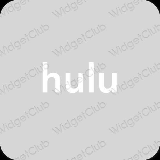 Estetico grigio hulu icone dell'app