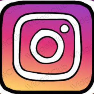 Stijlvol Neon roze Instagram app-pictogrammen