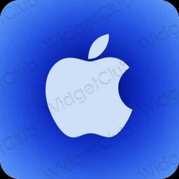 Estetsko pastelno modra Apple Store ikone aplikacij
