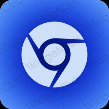 Stijlvol pastelblauw Chrome app-pictogrammen