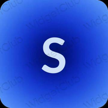 אֶסתֵטִי כחול פסטל SHEIN סמלי אפליקציה