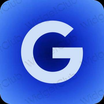 Estético roxo Google ícones de aplicativos