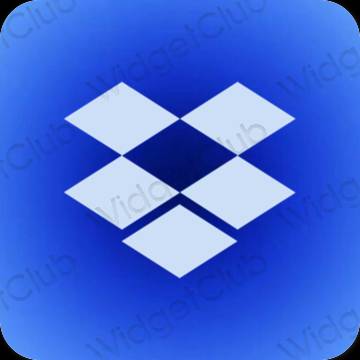 Estetski pastelno plava Dropbox ikone aplikacija