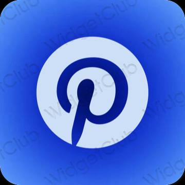 Estetic albastru pastel Pinterest pictogramele aplicației