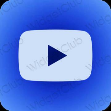 미적인 파스텔 블루 Youtube 앱 아이콘