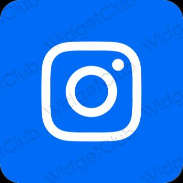 Estetic albastru Instagram pictogramele aplicației