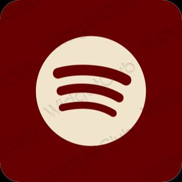 Estetické hnedá Spotify ikony aplikácií
