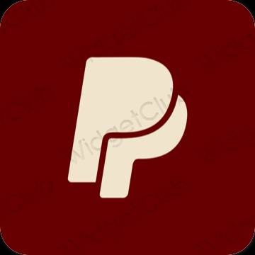 Естетски браон Paypal иконе апликација
