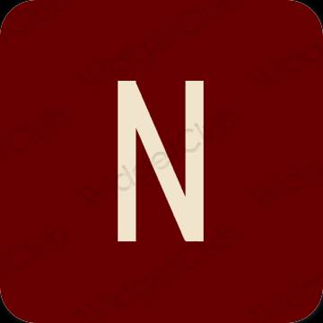 Aesthetic brown Netflix app icons
