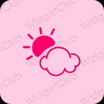 Esthetische Weather app-pictogrammen