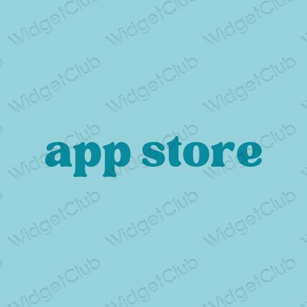 Esztétika pasztell kék AppStore alkalmazás ikonok