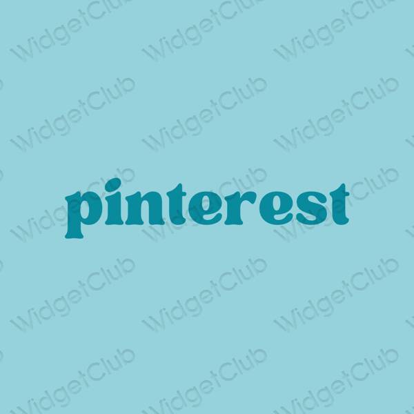 សោភ័ណ ពណ៌ខៀវ pastel Pinterest រូបតំណាងកម្មវិធី