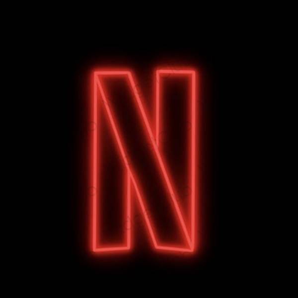 Estetyka czarny Netflix ikony aplikacji