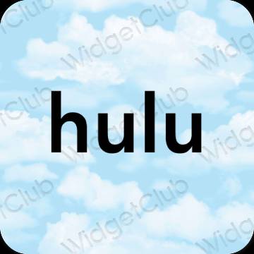 Stijlvol pastelblauw hulu app-pictogrammen