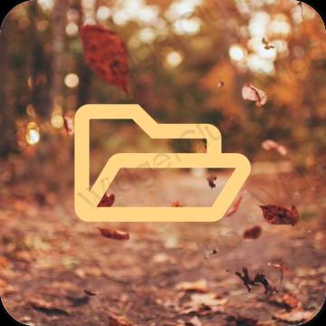 Aesthetic orange Files app icons
