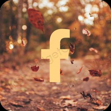 Αισθητικός πορτοκάλι Facebook εικονίδια εφαρμογών