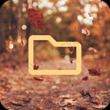 Estetsko oranžna Files ikone aplikacij
