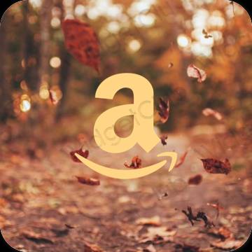 Αισθητικός καφέ Amazon εικονίδια εφαρμογών