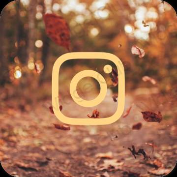 Αισθητικός καφέ Instagram εικονίδια εφαρμογών