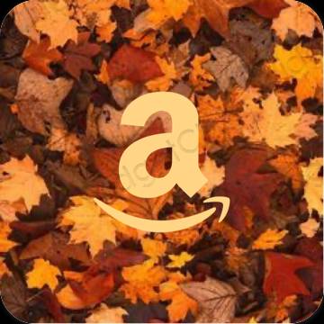 Estetické hnedá Amazon ikony aplikácií