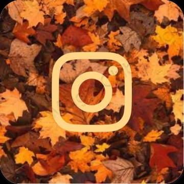 Estético laranja Instagram ícones de aplicativos