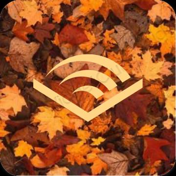 Estetico arancia Audible icone dell'app