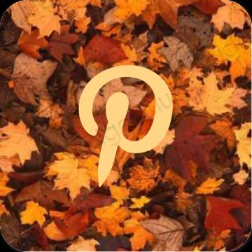 Estetyka Pomarańczowy Pinterest ikony aplikacji