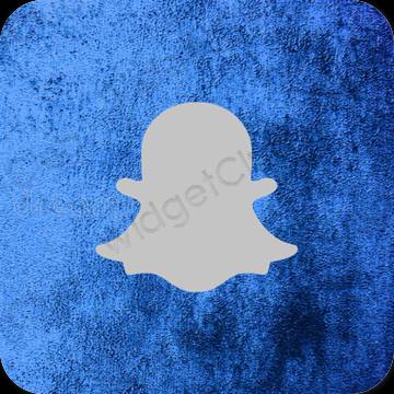 Aesthetic gray snapchat app icons