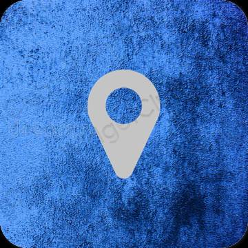 Æstetisk grå Google Map app ikoner