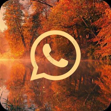 Estetik Portakal WhatsApp uygulama simgeleri