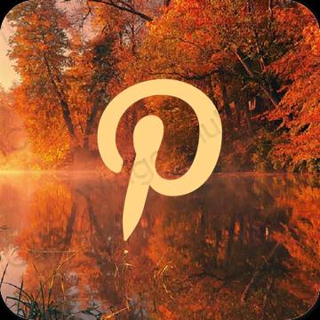 Естетски браон Pinterest иконе апликација