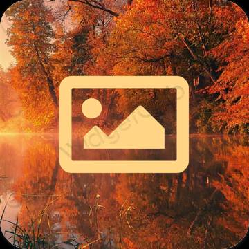 Estetsko oranžna Photos ikone aplikacij