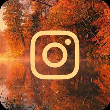 เกี่ยวกับความงาม สีน้ำตาล Instagram ไอคอนแอพ