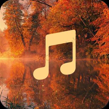 Æstetisk Brun Apple Music app ikoner