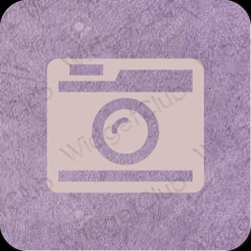 Estetsko pastelno roza Camera ikone aplikacij