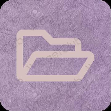 Estetski pastelno ružičasta Files ikone aplikacija