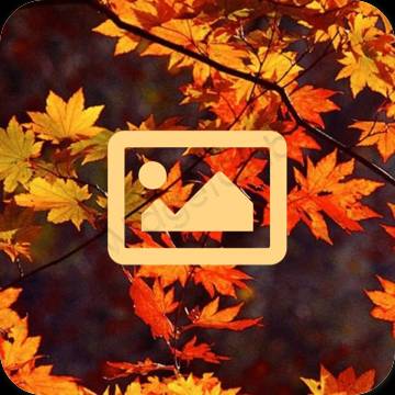 Stijlvol oranje Photos app-pictogrammen