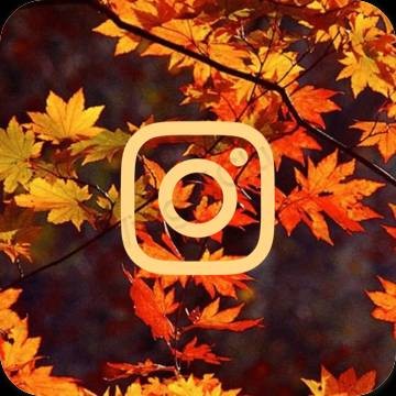 Esztétika narancssárga Instagram alkalmazás ikonok
